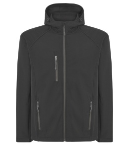 Męska kurtka robocza typu softshell hooded man JHK z kapturem czarna