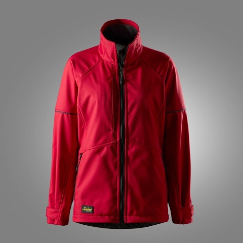kurtka robocza softshell damska AllroundWork 1257 Snickers Workwear czerwono-czarna