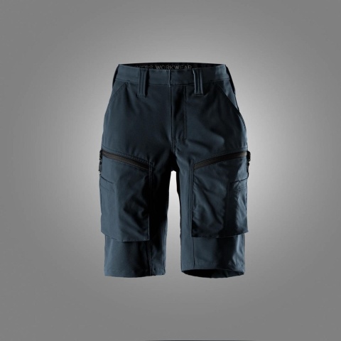 spodnie robocze do pasa krótkie damskie stretch ServiceWork 6174 Snickers Workwear granatowe