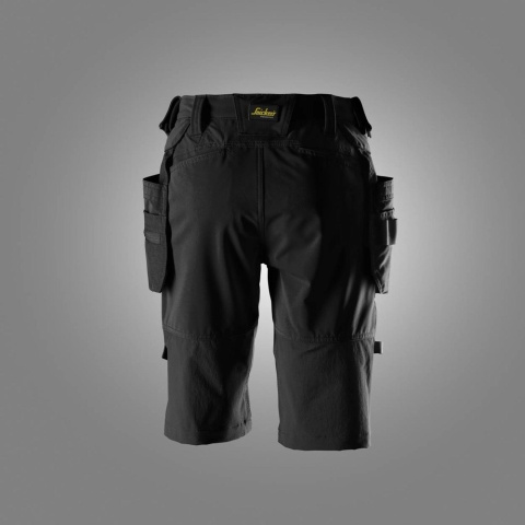 Snickers Workwear 6117 krótkie spodenki damskie stretch z workami kieszeniowymi AllroundWork czarne