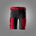 spodnie robocze do pasa krótkie stretch AllroundWork 6119 Snickers Workwear czerwono-czarne