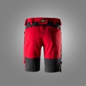 Snickers Workwear 6119 spodnie robocze do pasa krótkie stretch AllroundWork czerwono-czarne