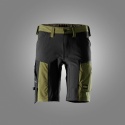 spodnie robocze do pasa krótkie stretch AllroundWork 6119 Snickers Workwear khaki-czarne