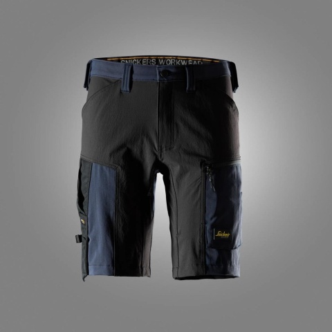 spodnie robocze do pasa krótkie stretch AllroundWork 6119 Snickers Workwear granatowo-czarne