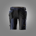 spodnie robocze do pasa krótkie stretch z workami kieszeniowymi AllroundWork 6118 Snickers Workwear granatowo-czarne