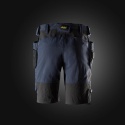 Snickers Workwear 6118 spodnie robocze do pasa krótkie stretch z workami kieszeniowymi AllroundWork granatowo-czarne