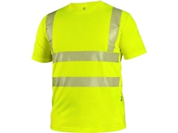 Koszulka robocza z krótkim rękawem Bangor CXS Canis t-shirt roboczy ostrzegawczy żółty