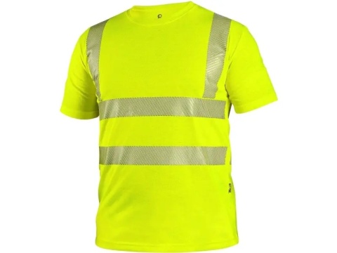 Koszulka robocza z krótkim rękawem Bangor CXS Canis t-shirt roboczy ostrzegawczy żółty