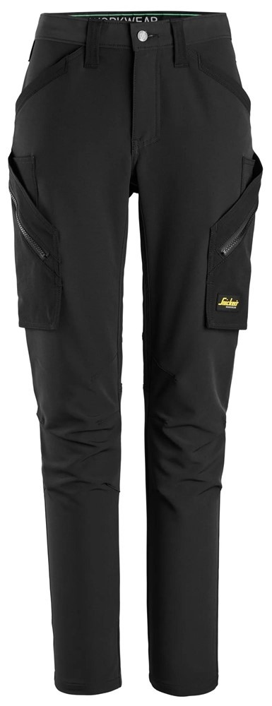 spodnie robocze do pasa damskie full stretch FlexiWork 6877 Snickers Workwear czarne