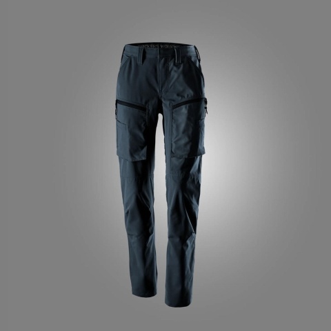spodnie robocze do pasa damskie stretch ServiceWork 6710 Snickers Workwear granatowe