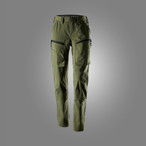 spodnie robocze do pasa damskie stretch ServiceWork 6710 Snickers Workwear khaki