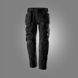 spodnie robocze do pasa do prac podłogowych z workami kieszeniowymi AllroundWork 6223 Snickers Workwear czarne
