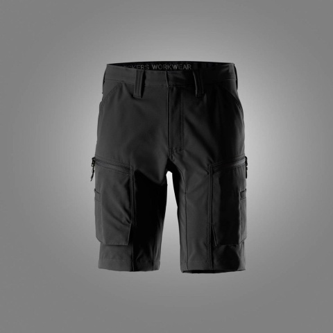 spodnie robocze do pasa krótkie stretch 6114 Snickers Workwear czarne