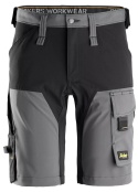 spodnie robocze do pasa krótkie stretch AllroundWork 6173 Snickers Workwear szaro-czarne