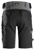 Snickers Workwear 6173 spodnie robocze do pasa krótkie stretch AllroundWork szaro-czarne