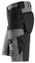 krótkie spodenki robocze stretch AllroundWork Snickers Workwear 6173 szaro-czarne