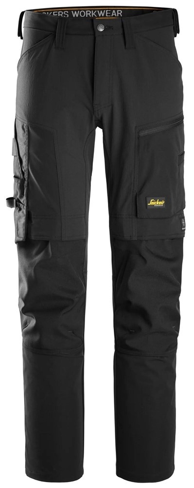 spodnie robocze do pasa stretch AllroundWork 6318 Snickers Workwear czarne