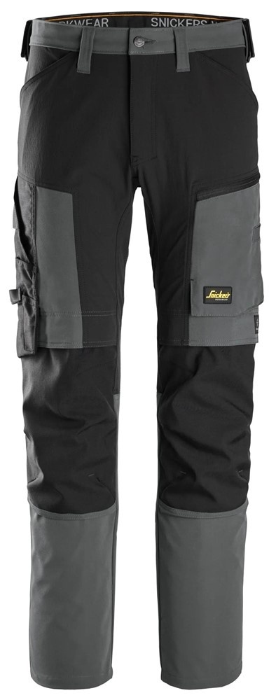 spodnie robocze do pasa stretch AllroundWork 6318 Snickers Workwear szaro-czarne