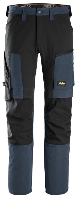 spodnie robocze do pasa stretch AllroundWork 6318 Snickers Workwear granatowo-czarne