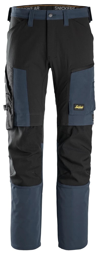 spodnie robocze do pasa stretch AllroundWork 6318 Snickers Workwear granatowo-czarne