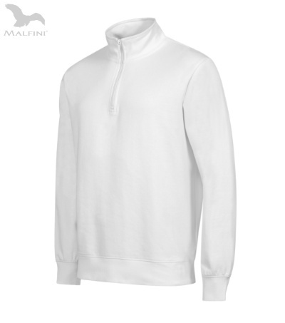 Bluza robocza unisex Malfini Summnit 429 z krótkim zamkiem biała