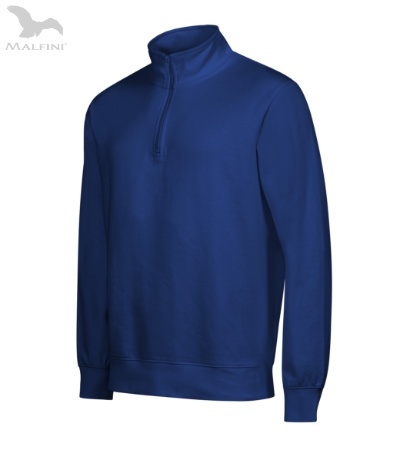 Bluza robocza unisex Malfini Summnit 429 z krótkim zamkiem chabrowa