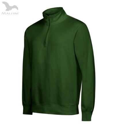 Bluza robocza unisex Malfini Summnit 429 z krótkim zamkiem zielona