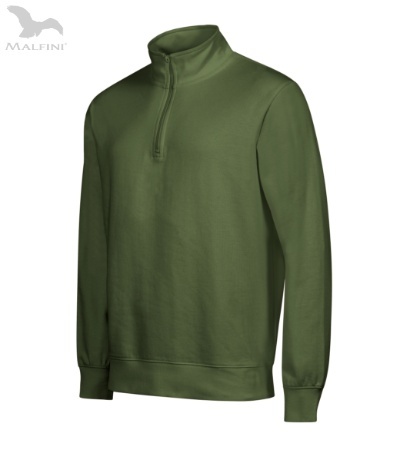 Bluza robocza unisex Malfini Summnit 429 z krótkim zamkiem khaki