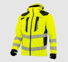 kurtka robocza softshell odblaskowa Drogowiec Comfort Sara Workwear żółto-czarna