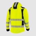Sara Workwear Drogowiec Comfort kurtka robocza softshell odblaskowa żółto-czarna