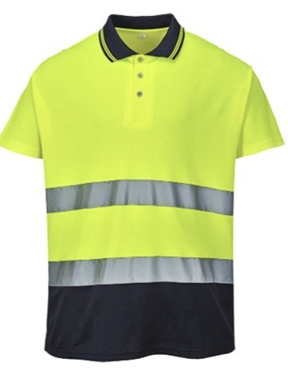 OUTLET KOSZULKA ROBOCZA POLO OSTRZEGAWCZA DWUKOLOROWA S174 COTTON COMFORT PORTWEST R. L