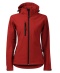 OUTLET KURTKA SOFTSHELL DAMSKA PERFORMANCE 521 Z KAPTUREM ODDYCHAJĄCA I WODOODPORNA CZAERWONA XL