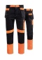 OUTLET SPODNIE ROBOCZE DO PASA MONTERSKIE HVP PROMONTER 260 PROCERA CZARNO-POMARAŃCZOWE 62