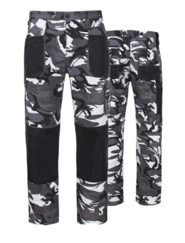 OUTLET SPODNIE ROBOCZE DO PASA PROTAC CAMO GRAY PROCERA SZARE MORO R. 48