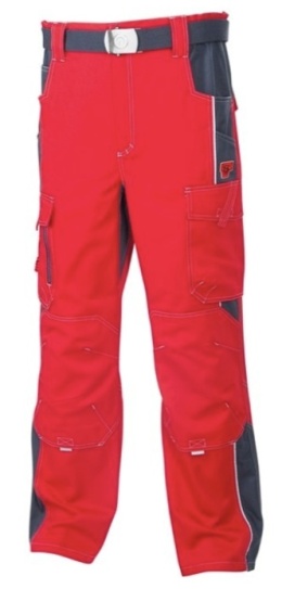 OUTLET SPODNIE ROBOCZE DO PASA VISION H9154 ARDON CZERWONE PRZEDŁUŻONE R. 54