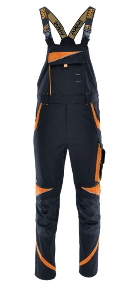 OUTLET SPODNIE ROBOCZE OGRODNICZKI NEOFLEX SARA WORKWEAR GRAFITOWO-POMARAŃCZOWE R. 56/XL