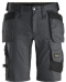 OUTLET SPODNIE ROBOCZE SNICKERS 6143 KRÓTKIE Stretch AllroundWork GRAFITOWO CZARNE 52