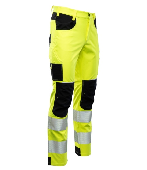 spodnie bhp do pasa ocieplane odblaskowe softshell Polstar Seven Kings Flash SKF009(Y)