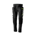 spodnie robocze do pasa FlexiWork 6940 Snickers Workwear czarno-żółte