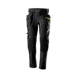 spodnie robocze do pasa FlexiWork 6940 Snickers Workwear czarno-żółte