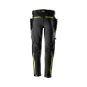 Snickers Workwear 6940 spodnie robocze do pasa FlexiWork czarno-żółte