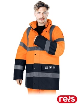 kurtka robocza ocieplana odblaskowa BLUE-ORANGE Reis
