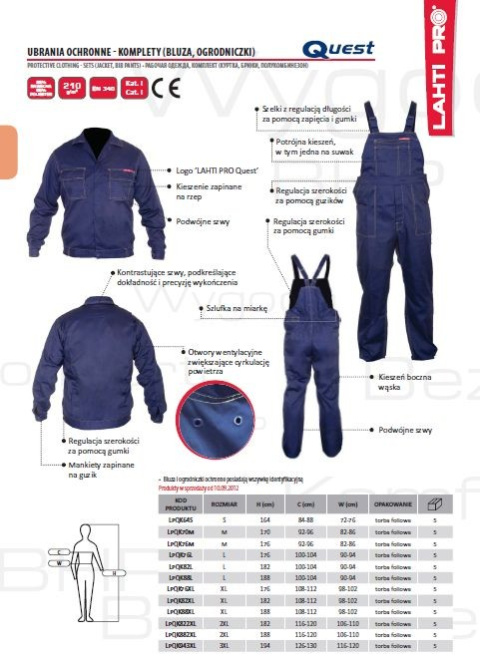 LAHTIPRO UBRANIE ROBOCZE QUEST granatowe
