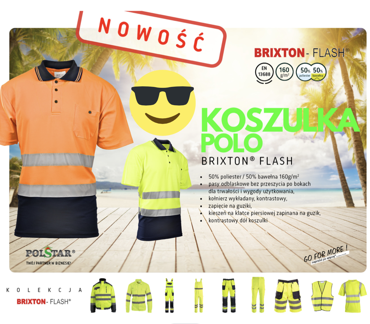 Ubrania robocze na lato Polstar – sklep i hurtownia Optimum BHP poleca odzież do pracy w wysokich temperaturach znanej marki Polstar!