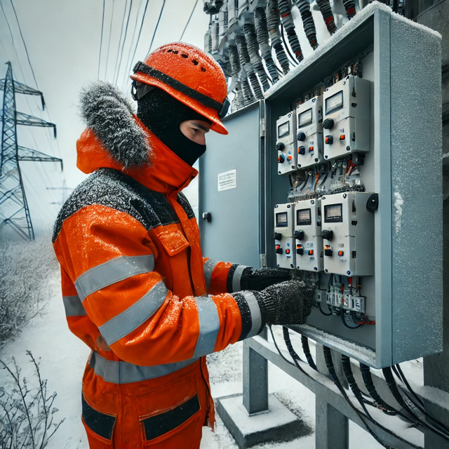 Zimowa odzież robocza Sara Workwear dla elektryków i techników serwisowych – bezpieczeństwo antystatyczne i ciepło z linii Piorun Winter i Chemik AS Winter