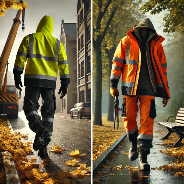 Porównanie kurtek roboczych ostrzegawczych: Projob 6432 Softshell Klasa 3/2, Urgent LX19283 Softshell odblaskowy i Snickers Workwear 1260 Soft-Shell ProtecWork