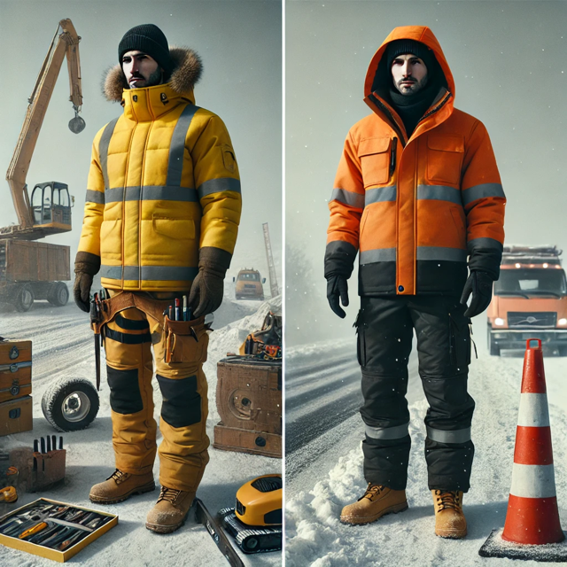 Zimowa odzież robocza Sara Workwear dla brygad drogowych niewykonujących prac odblaskowych – solidna izolacja, wytrzymałość i wygoda z linii Standard Winter, Comfort Winter i Doker Winter