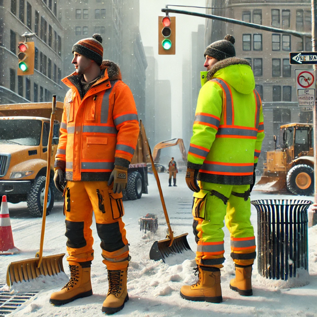 Sara Workwear Winterkleidung für Straßen- und Wartungsteams bei Regen und Wind: Funktion trifft Sicherheit