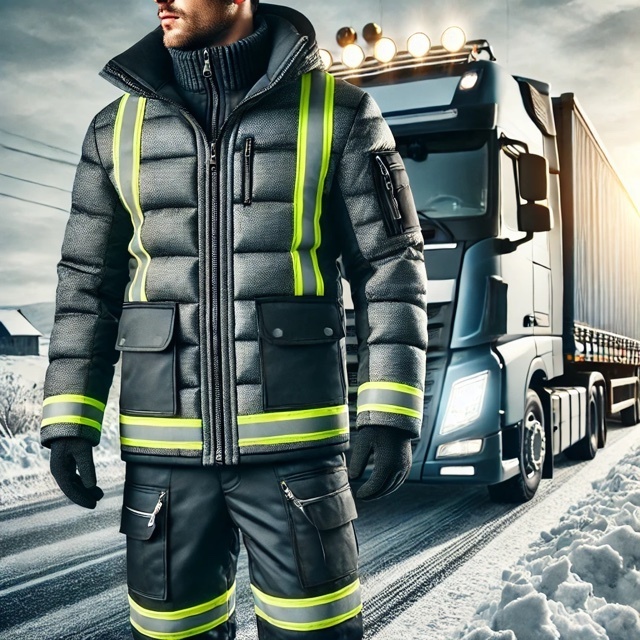Odzież robocza zimowa dla kierowców ciężarówek i dostawców z hurtowni BHP – ciepło, wygoda i bezpieczeństwo w trasie